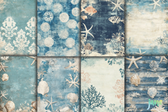 Ocean Blue Seaside Junk Journal Clipart Product Image 4