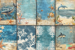 Ocean Blue Seaside Junk Journal Clipart Product Image 2