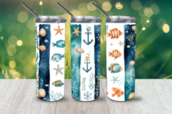 Ocean Breeze Tumbler Wrap PNG Product Image 10