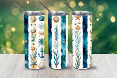 Ocean Breeze Tumbler Wrap PNG Product Image 2