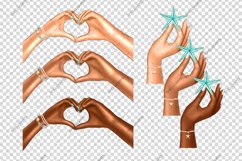 Ocean chic clipart bundle Turquoise starfish Watercolor Product Image 2