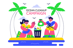 10 Ocean Cleanup Campaign Illustration Product Image 4