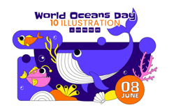 10 World Ocean Day Illustration Product Image 1