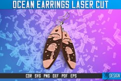Ocean Earrings Laser Cut SVG Design| Accessories Laser Cut Product Image 1