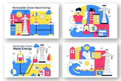 10 Renewable Ocean Wave Energy Illustration Product Image 2