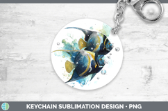 GorgeousOcean Fish Sketch Keychain design.