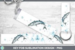 GorgeousOcean Fish Sketch Key Fob design.