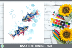 GorgeousOcean Fish Sketch Paper Backgrounds design.