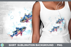 GorgeousOcean Fish Sketch Shirt design.