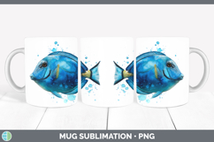 GorgeousOcean Fish Sketch Mug Wrap design.