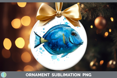 GorgeousOcean Fish Sketch Ornament design.