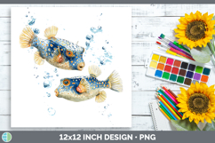 GorgeousOcean Fish Sketch Paper Backgrounds design.