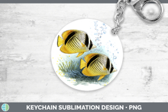 GorgeousOcean Fish Sketch Keychain design.