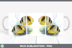 GorgeousOcean Fish Sketch Mug Wrap design.
