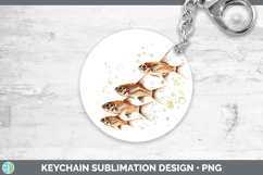 GorgeousOcean Fish Sketch Keychain design.
