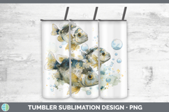 GorgeousOcean Fish Sketch Tumbler design.