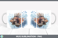 GorgeousOcean Fish Sketch Mug Wrap design.