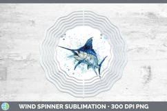 GorgeousOcean Fish Sketch Wind Spinner design.