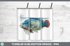 GorgeousOcean Fish Sketch Tumbler design.