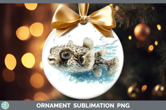 GorgeousOcean Fish Sketch Ornament design.