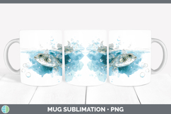 GorgeousOcean Fish Sketch Mug Wrap design.