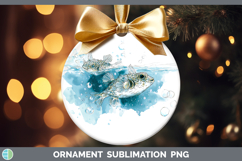 GorgeousOcean Fish Sketch Ornament design.