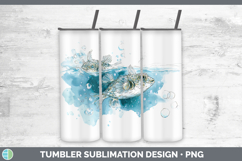 GorgeousOcean Fish Sketch Tumbler design.