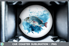 GorgeousOcean Fish Sketch Car Coaster design.