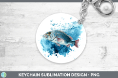GorgeousOcean Fish Sketch Keychain design.