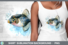 GorgeousOcean Fish Sketch Shirt design.