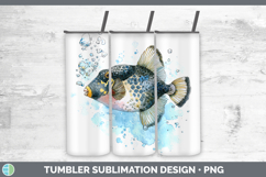 GorgeousOcean Fish Sketch Tumbler design.