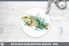 GorgeousOcean Fish Sketch Keychain design.