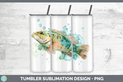 GorgeousOcean Fish Sketch Tumbler design.