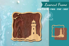 Ocean Frame Lasercut Decoration SVG Product Image 1