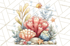 Underwater Ocean Clipart PNG, Sea Animals and Coral Elements Product Image 3