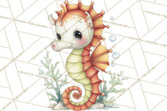 Underwater Ocean Clipart PNG, Sea Animals and Coral Elements Product Image 3