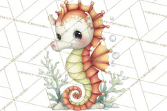 Underwater Ocean Clipart PNG, Sea Animals and Coral Elements Product Image 3