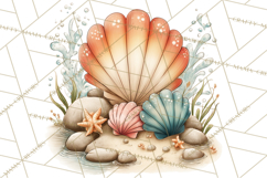 Underwater Ocean Clipart PNG, Sea Animals and Coral Elements Product Image 2