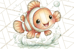 Underwater Ocean Clipart PNG, Sea Animals and Coral Elements Product Image 3