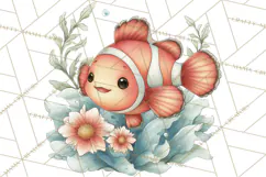 Underwater Ocean Clipart PNG, Sea Animals and Coral Elements Product Image 4