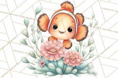 Underwater Ocean Clipart PNG, Sea Animals and Coral Elements Product Image 2