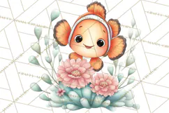 Underwater Ocean Clipart PNG, Sea Animals and Coral Elements Product Image 2