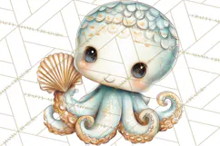 Underwater Ocean Clipart PNG, Sea Animals and Coral Elements Product Image 4