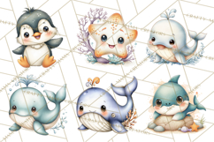 Underwater Ocean Clipart PNG, Sea Animals and Coral Elements Product Image 3