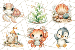 Underwater Ocean Clipart PNG, Sea Animals and Coral Elements Product Image 8