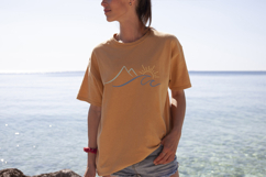 Minimalist ocean wave and mountain design with smooth curves and simple peaks. Lightweight line art style, ideal for Cricut, Silhouette, and laser engraving uses.