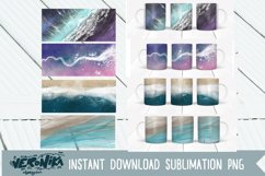 Ocean Mug sublimation bundle. Blue mug Product Image 1