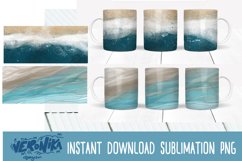 Ocean Mug sublimation bundle. Blue mug Product Image 1