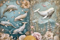 Floral Whales Decoupage Craft Sheets Product Image 3
