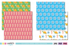 sea animals digital paper